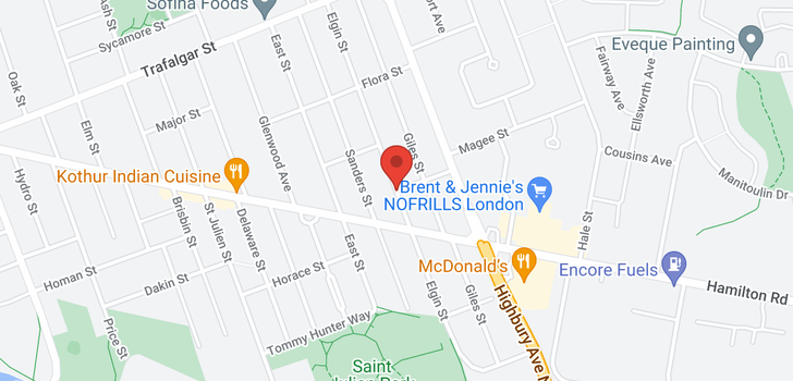map of 651 DOMINION STREET